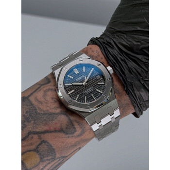 Custom Seiko Mod • Black Waffle AP Automatic Watch • 37mm